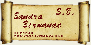 Sandra Birmanac vizit kartica